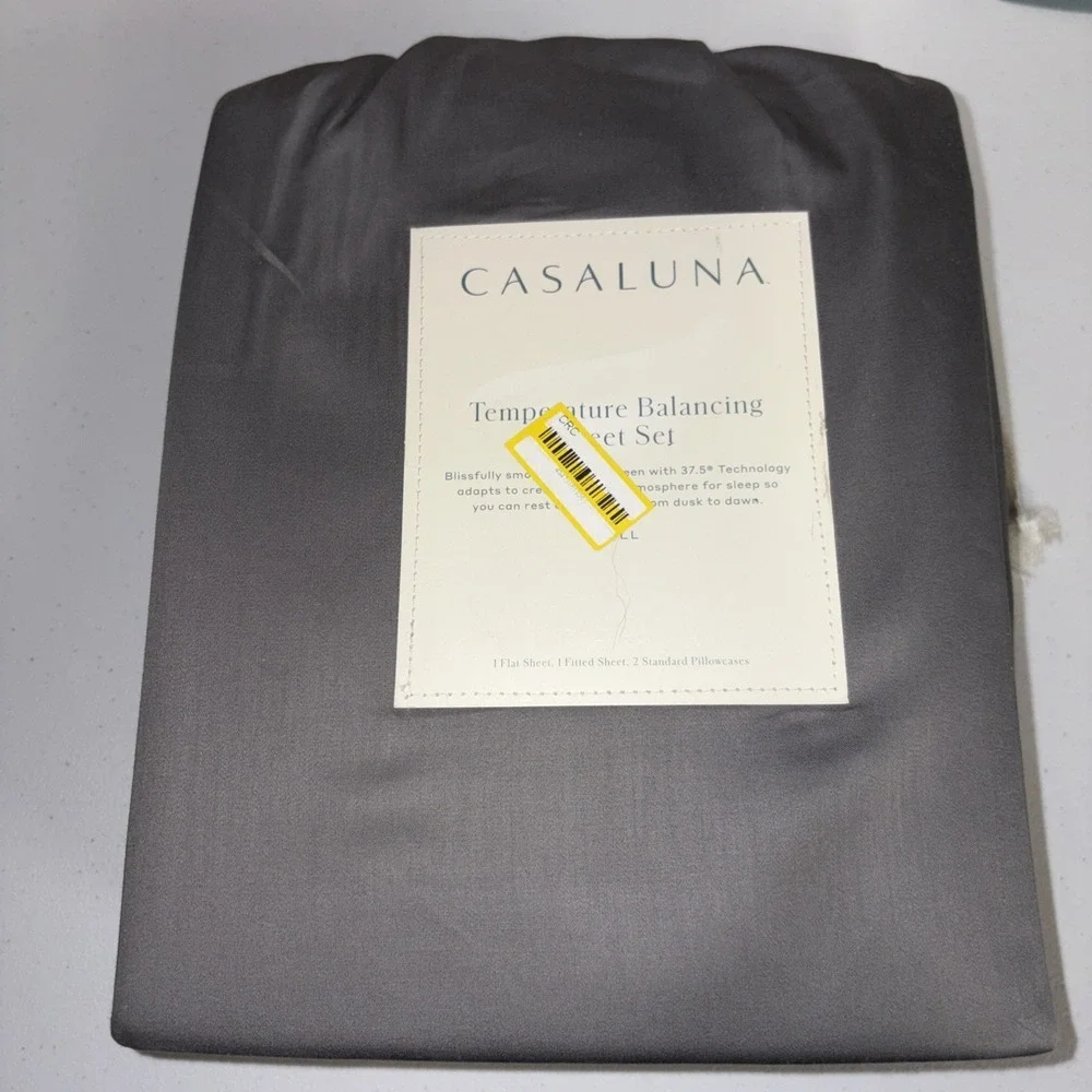New Casaluna Temperature Balancing Sheet Set Size Full Metal Gray 300 TC
